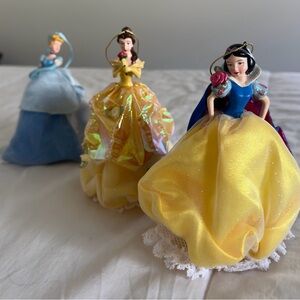 Vintage Disney Princess Ornament Doll Set - Cinderella, Belle, Snow White 2000s